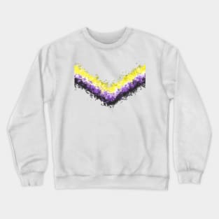 chevron - nonbinary - glitch Crewneck Sweatshirt